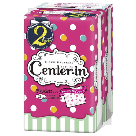 Center in Sofy Fluffy Cotton 21cm Wing - 2packs x 20 pads