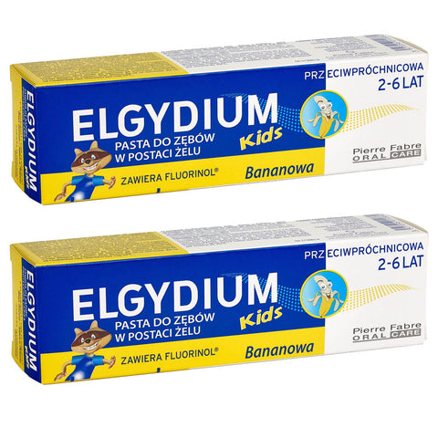 Elgydium Kids (2-6 Years Old) - Banana 2 x 50ml