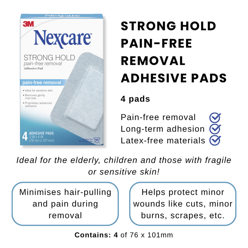 3M Nexcare Strong Hold Adhesive Pad 4s