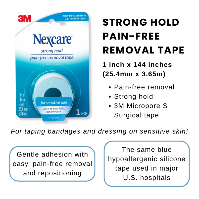 3M Nexcare Strong Hold Pain-Free Removal Tape 1 Inch