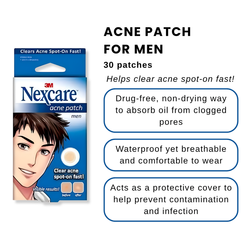 3M Nexcare Acne Patch Men 30 Patches