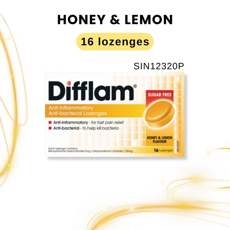 Difflam Lozenges Honey & Lemon 16s