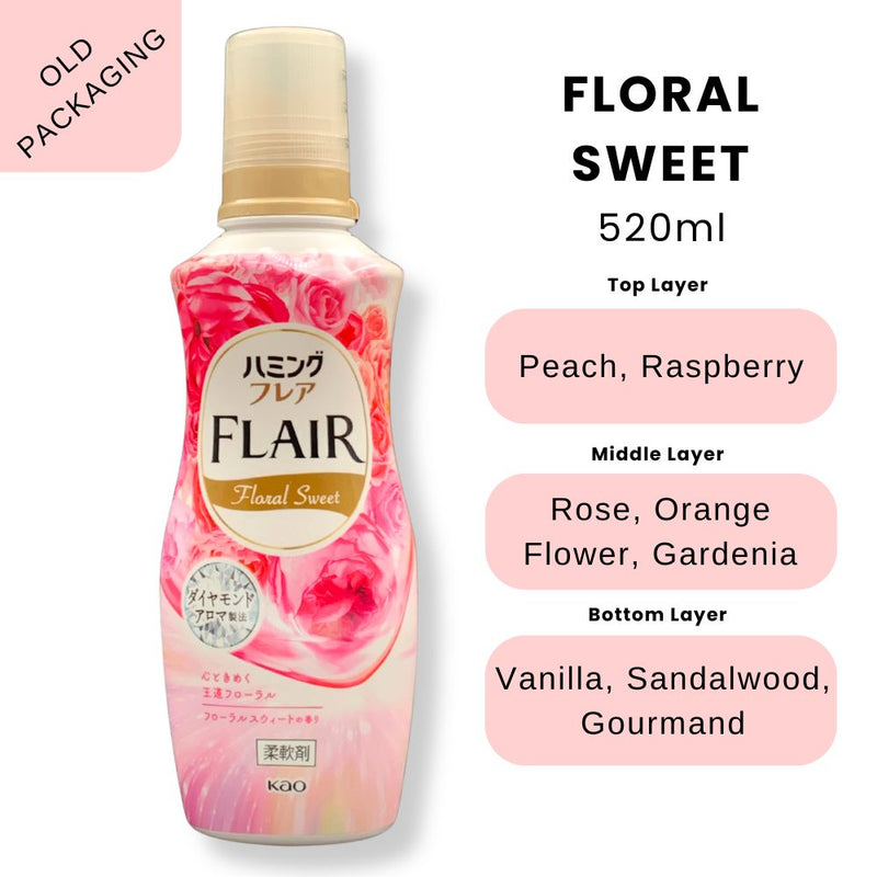 Kao Humming Flair Fabric Softener Floral Sweet 520ml/520g
