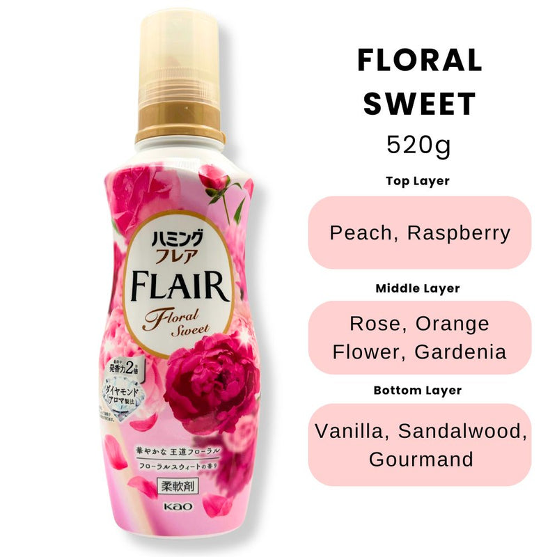 Kao Humming Flair Fabric Softener Floral Sweet 520ml/520g