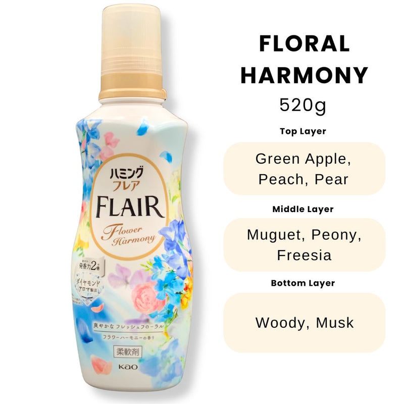 Kao Humming Flair Fabric Softener Floral Harmony 520g