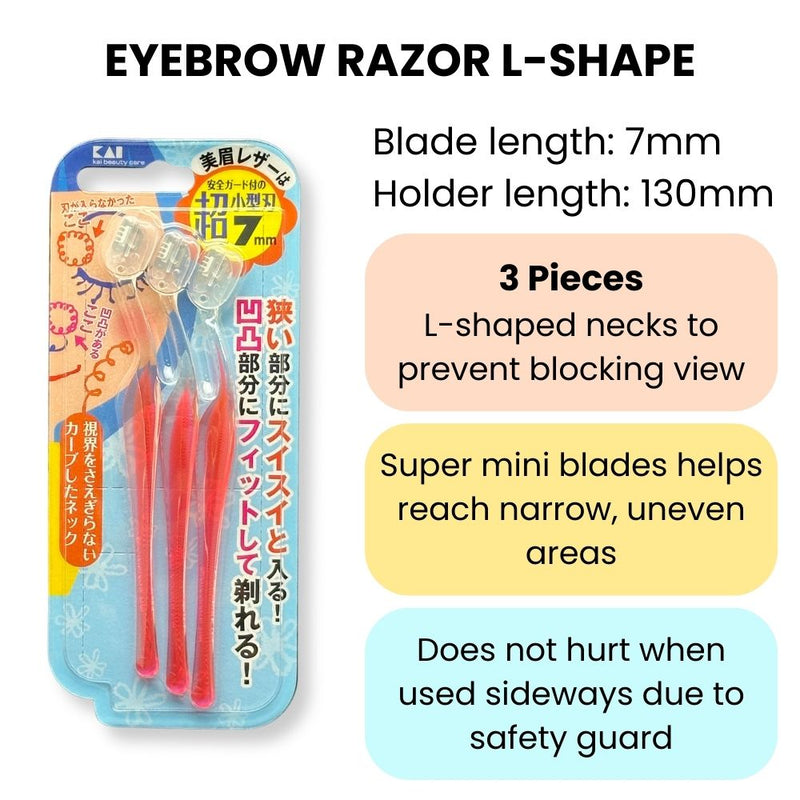 Kai Eyebrow Razor L-Neck 3s