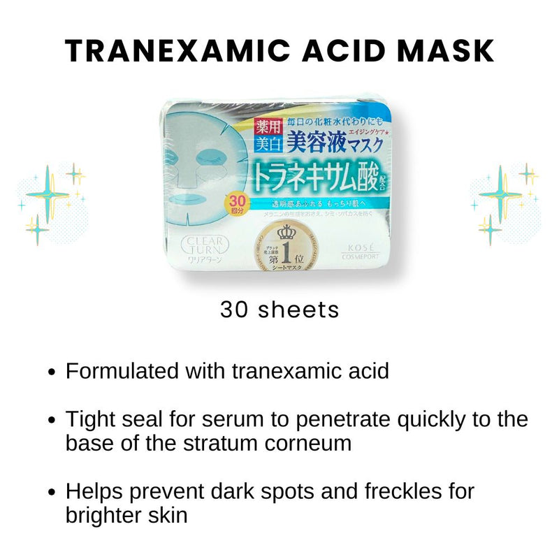Kose Clear Turn Essence Mask (Tranexamic Acid) 30s