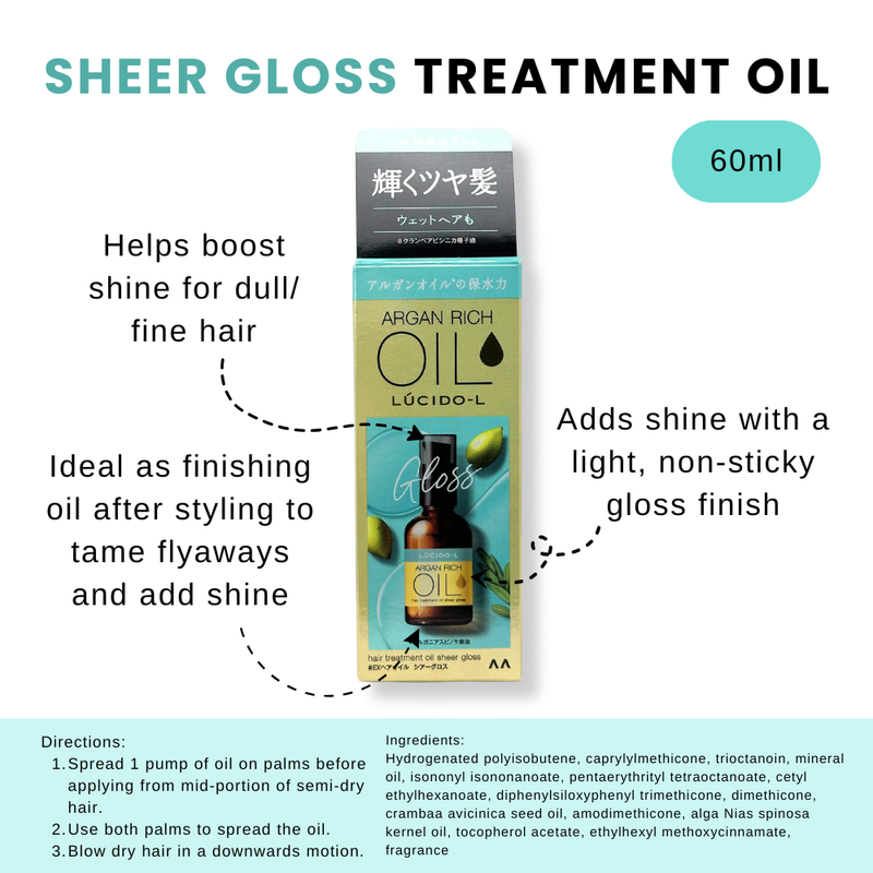 Lucido-L Argan Rich Sheer Gloss Treatment Oil 60ml