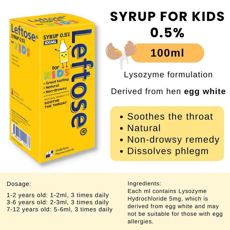 Leftose Syrup 0.5% for Kids 100ml