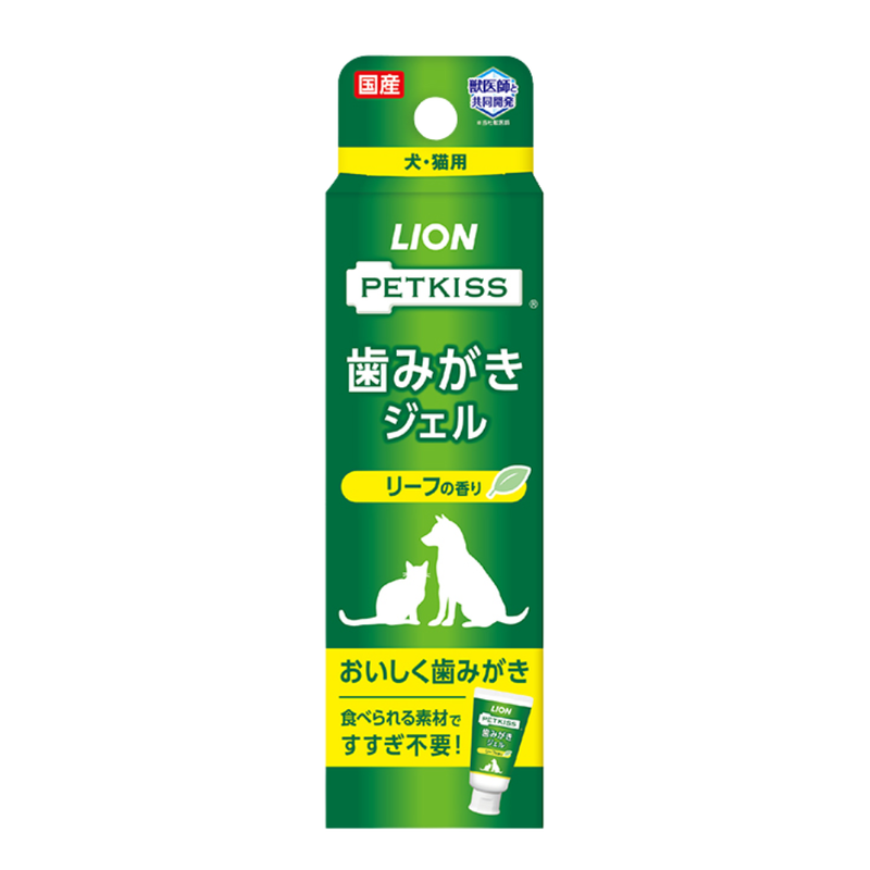 Lion Petkiss Toothbrush Gel Leaf Flavoured 40g