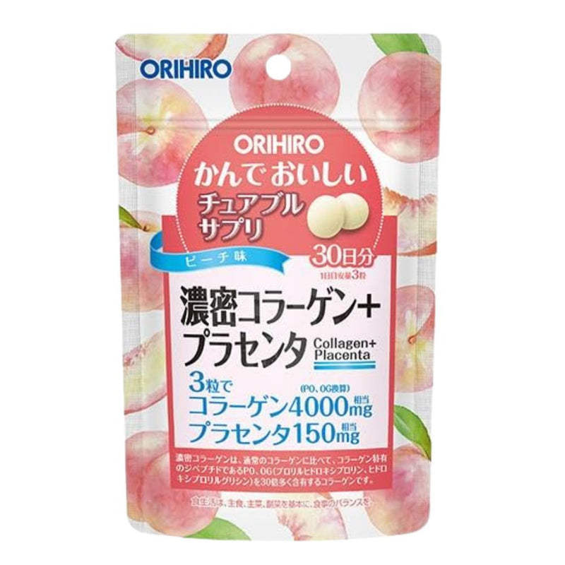 Orihiro Chewable Supplement Collagen + Placenta 30 Days