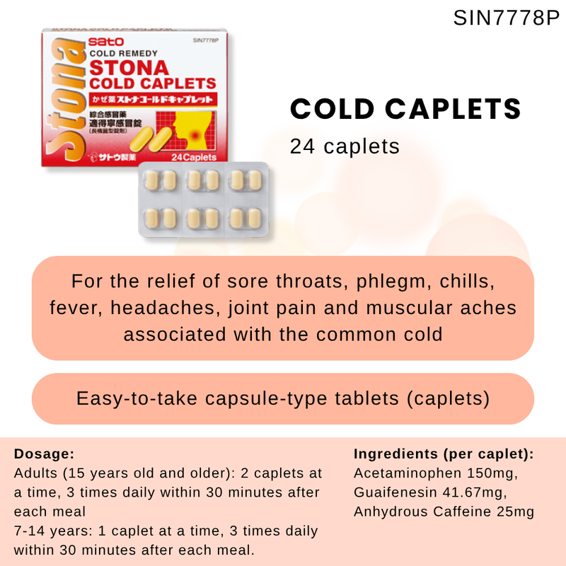 Sato Stona Cold Caplets 24 Caplets