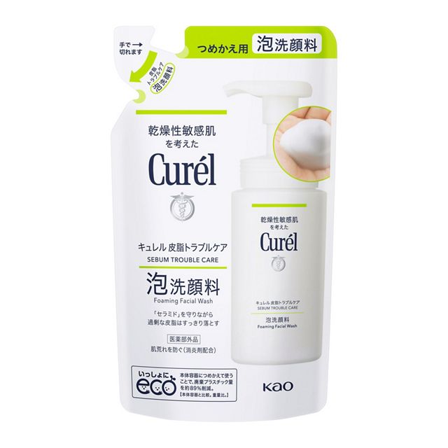 Kao Curél Foaming Face Wash Sebum Care Refill 130ml
