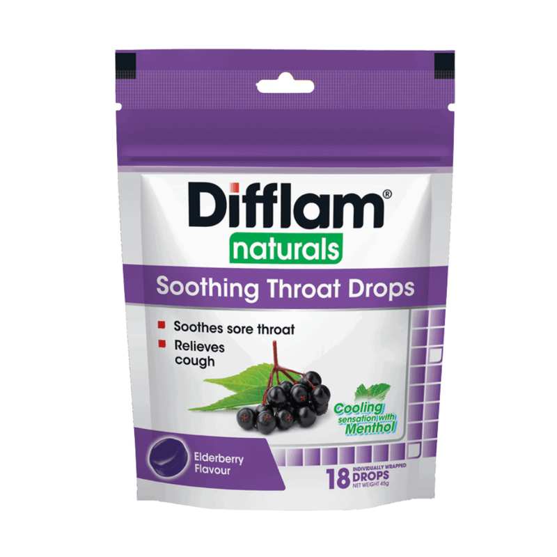 Difflam Naturals Soothing Drops Elderberry 18s