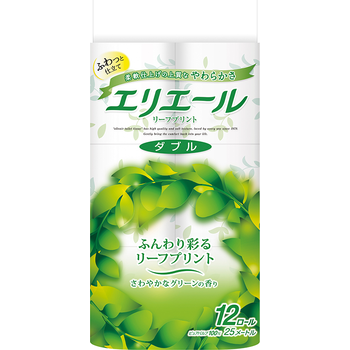 Elleair Toilet Paper Refreshing Green 12 Rolls