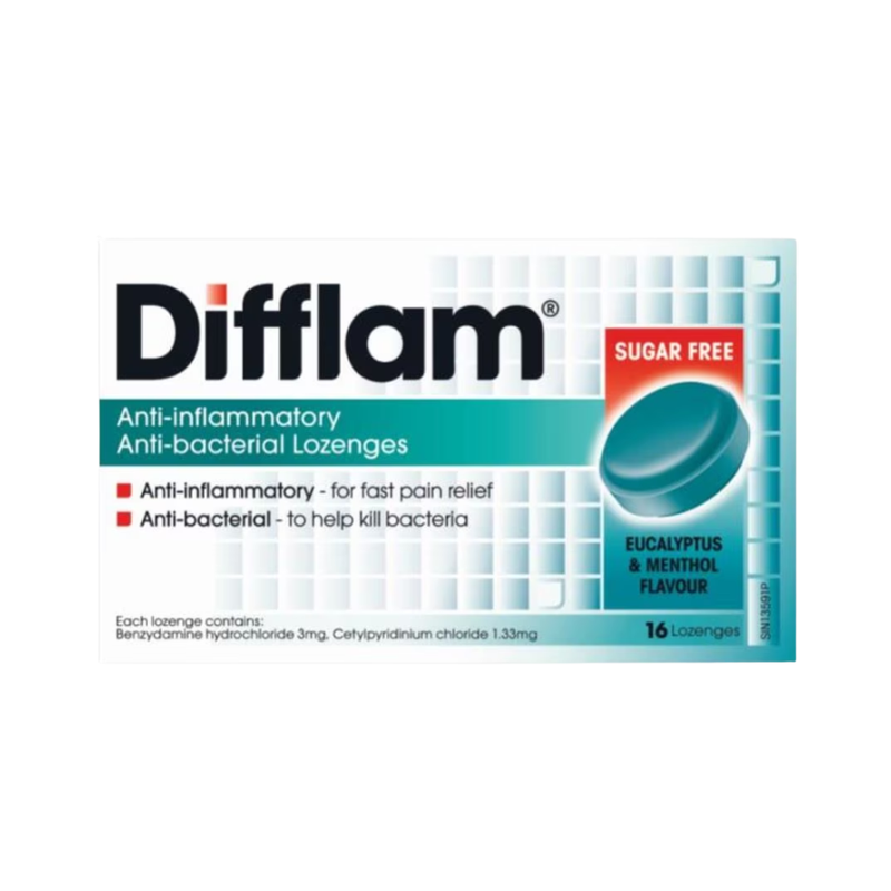 Difflam Lozenges Eucalyptus & Menthol 16s