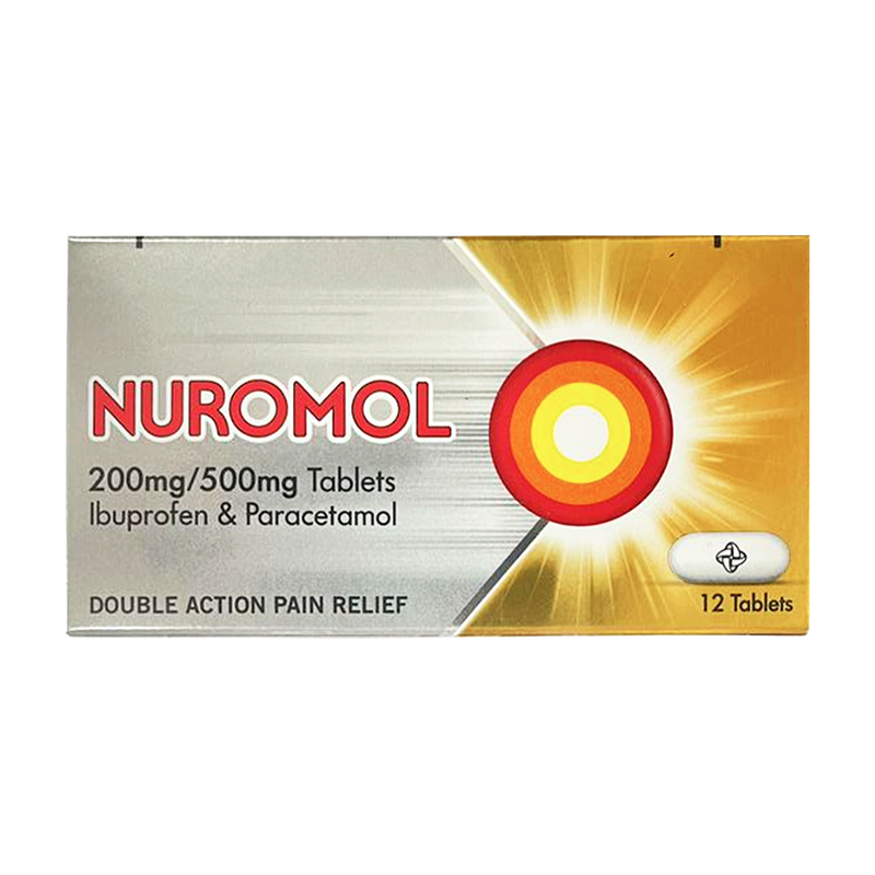 Nuromol Tablets 12s (Ibuprofen 200mg + Paracetamol 500mg)