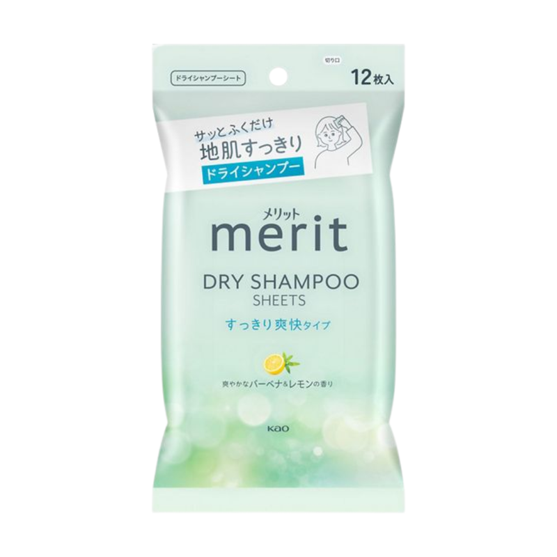 Kao Merit Dry Shampoo Sheets, Refreshing Type 12s