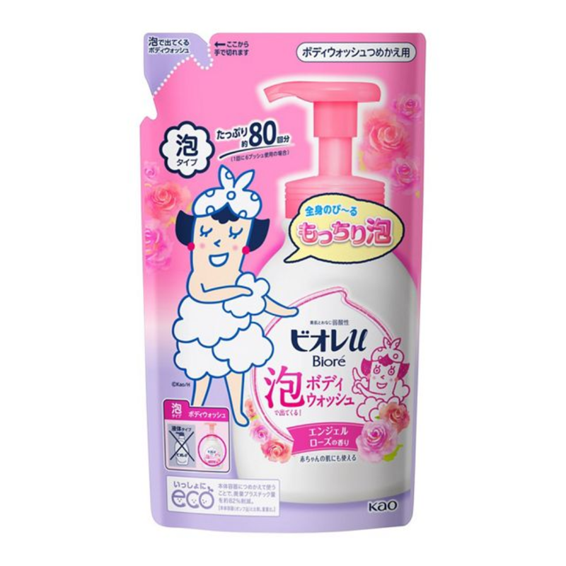 Biore U Foaming Body Wash Rose Refill 480ml