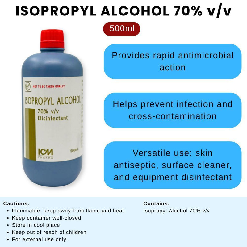 ICM Pharma ISOPROPYL ALCOHOL 70% v/v 500ML