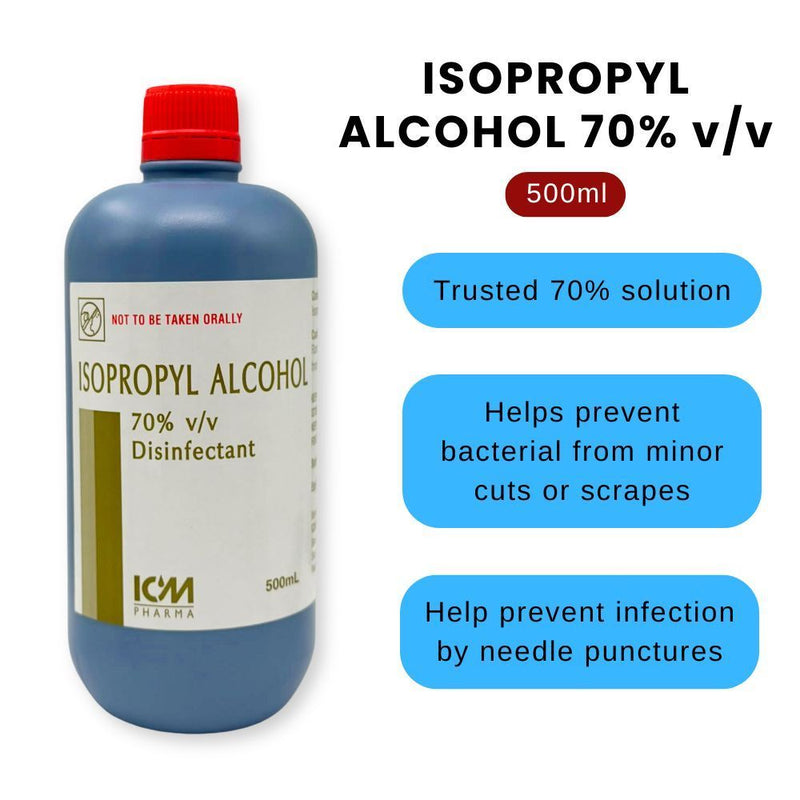 ICM Pharma ISOPROPYL ALCOHOL 70% v/v 500ML