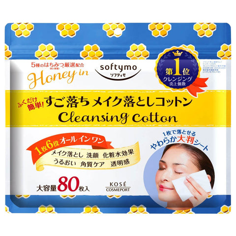 Kose Softymo Honey In Cleansing Cotton 80 sheets