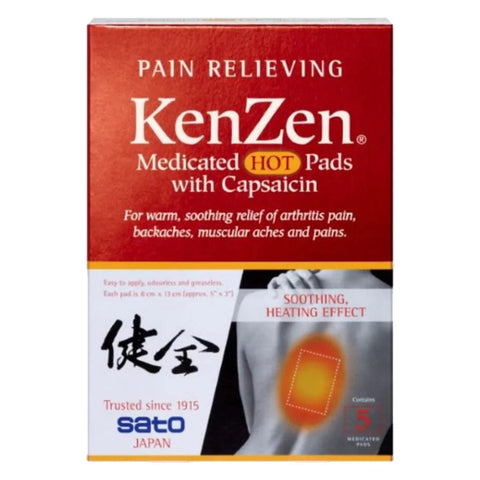 Sato KenZen Medicated Hot Pads 5 pads