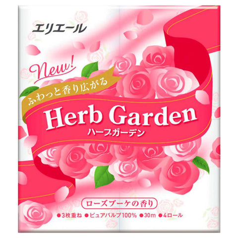 Elleair Herb Garden Toilet Paper 4 rolls - Rose